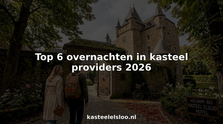 Met koffers in de hand stappen gasten het eeuwenoude kasteelhotel binnen, klaar voor een bijzonder verblijf.
